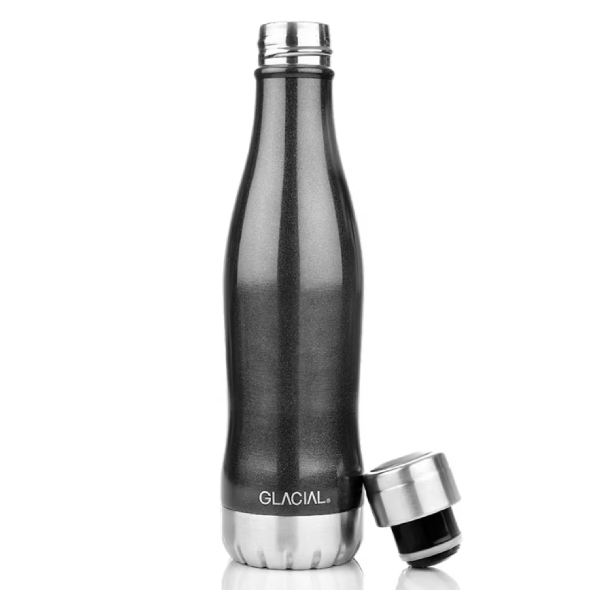 GLACIAL 水筒・ステンレスボトル ブラックメタリック 400ml