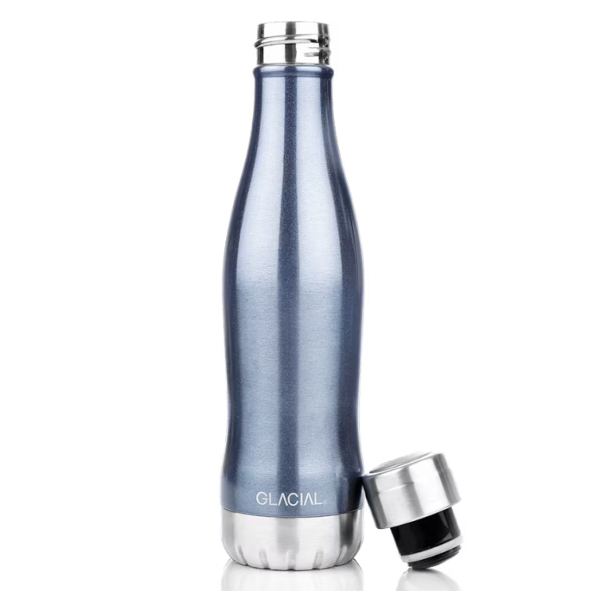 GLACIAL 水筒・ステンレスボトル ブルーメタリック 400ml