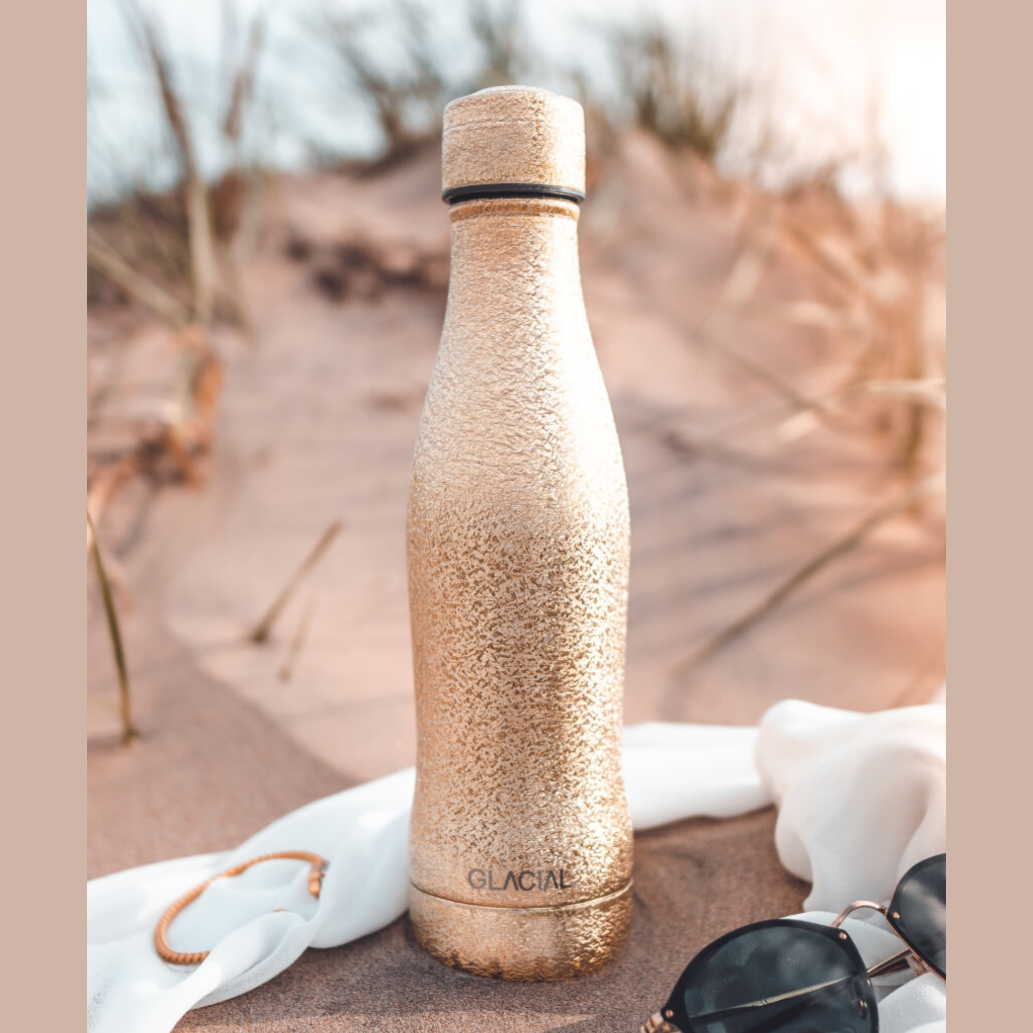 GLACIAL 水筒・ステンレスボトル ゴールド 400ml