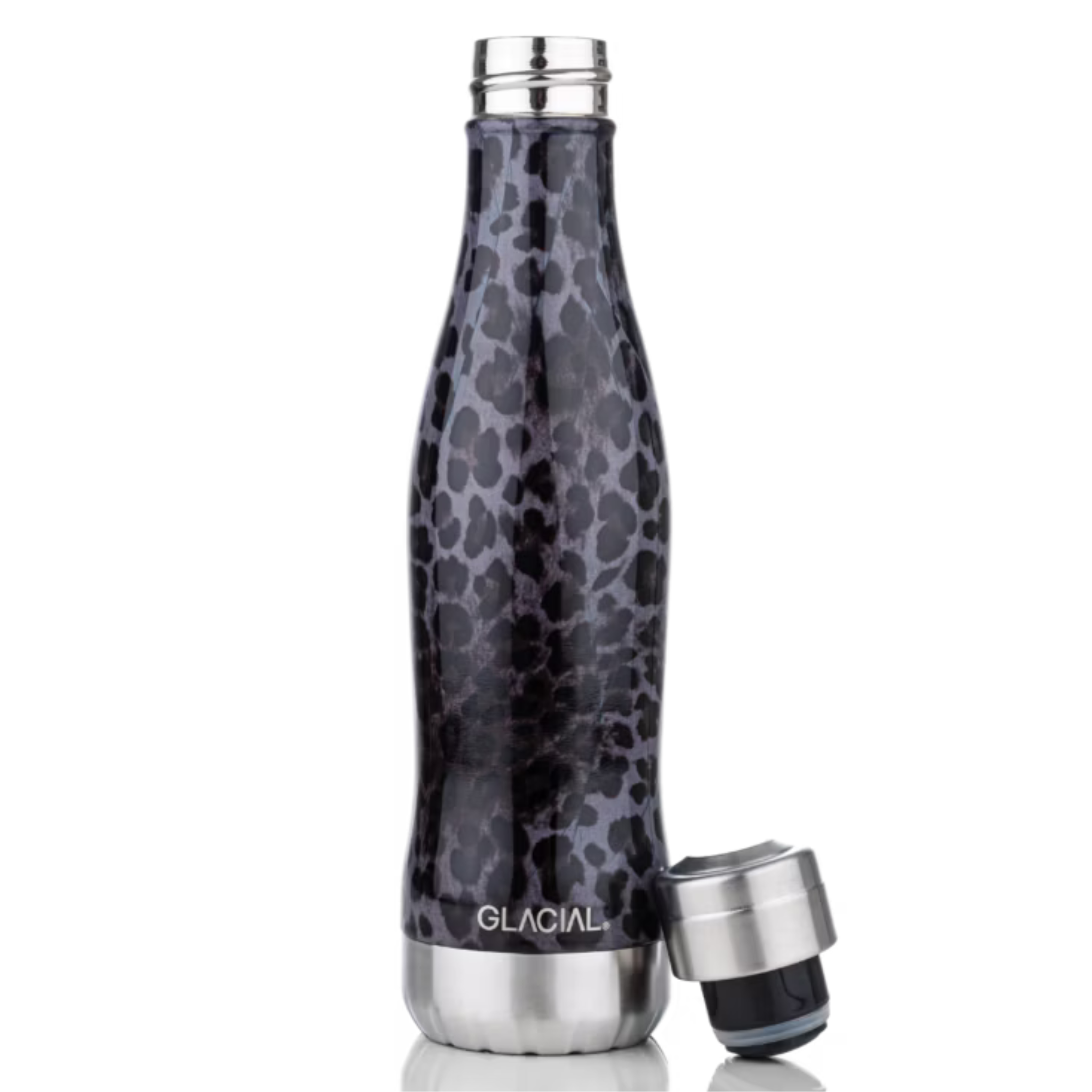 GLACIAL 水筒・ステンレスボトル ブラックレオパード 400ml【公式サイト限定】