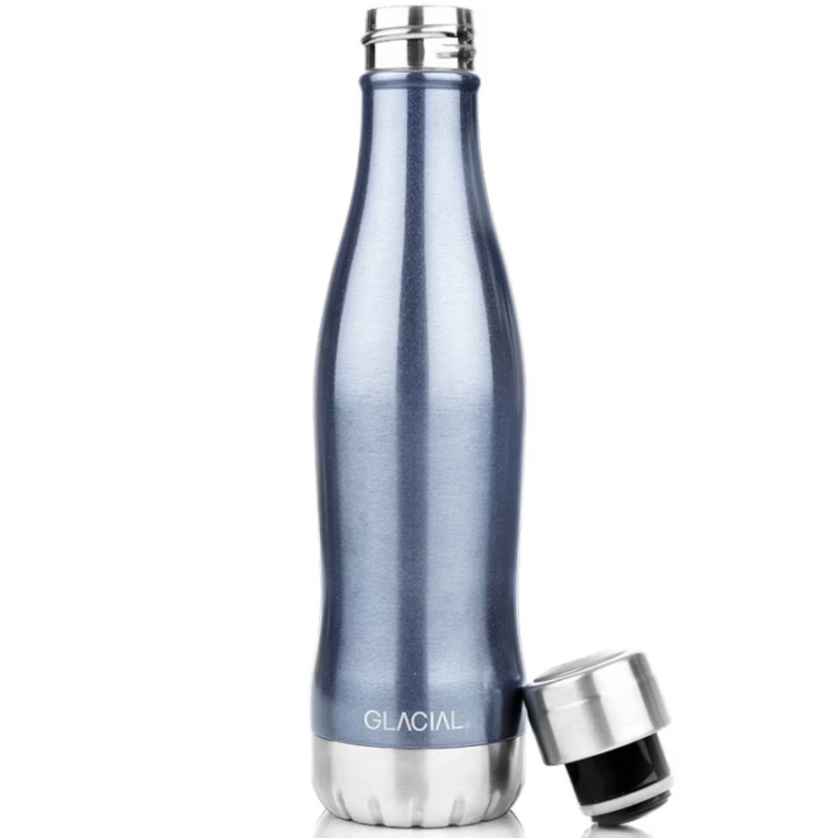 GLACIAL 真空断熱ステンレスボトル 400ml｜ブルーメタリック
