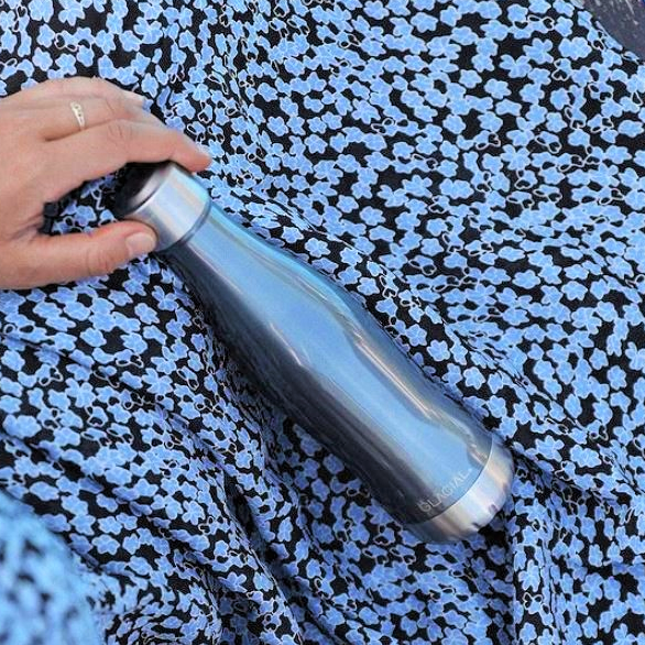 GLACIAL 水筒・ステンレスボトル　ブルーメタリック 400ml