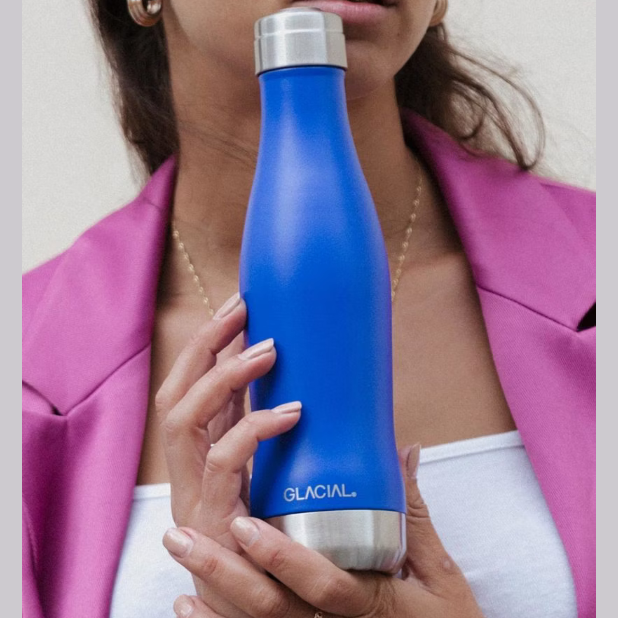 GLACIAL 水筒・ステンレスボトル　マットブルー 400ml【公式サイト限定】