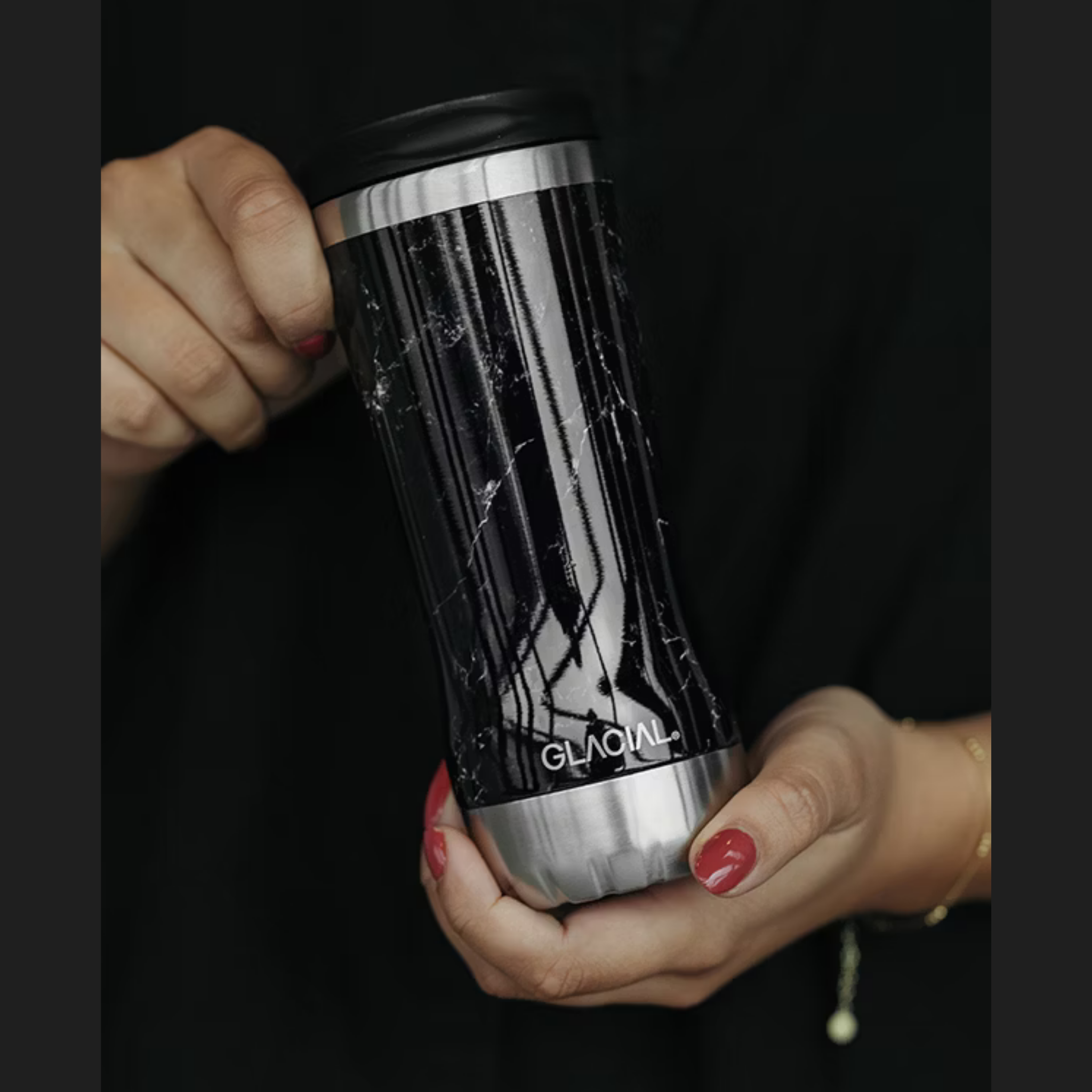 GLACIAL タンブラー｜ブラックマーブル 350ml